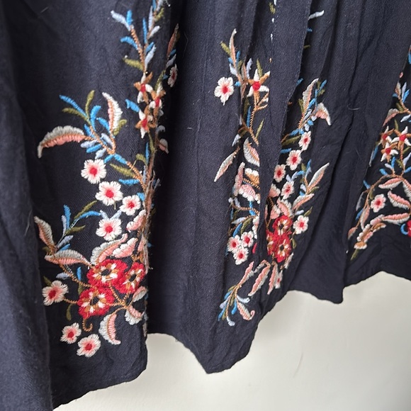 Mark and Spencer | LIMITED EDITION Embroidered Tie Detail Skater Dress - Picture 6 of 10